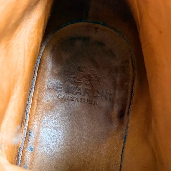De Marchi Calzatura Men’s Brown Leather Lace-Up Boots | Italian Made Size 12 - Picture 6 of 10
